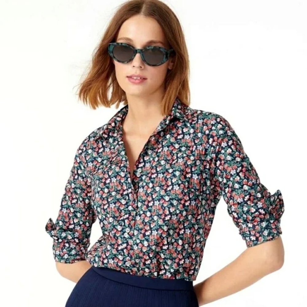 J. Crew Slim Perfect Shirt in Liberty® Sarah Floral 2
